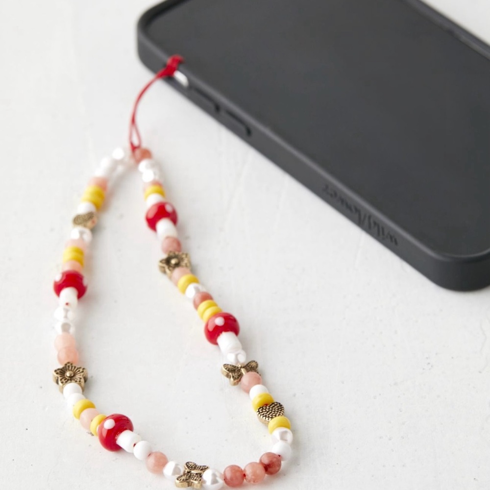 Urban Outfitters Spring Multicolor Beaded Phone Strap - Picture 2 of 5